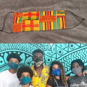 HAND-SEWN FACE MASK W/ FILTER POCKET